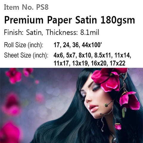 Premium Paper Satin 180gsm